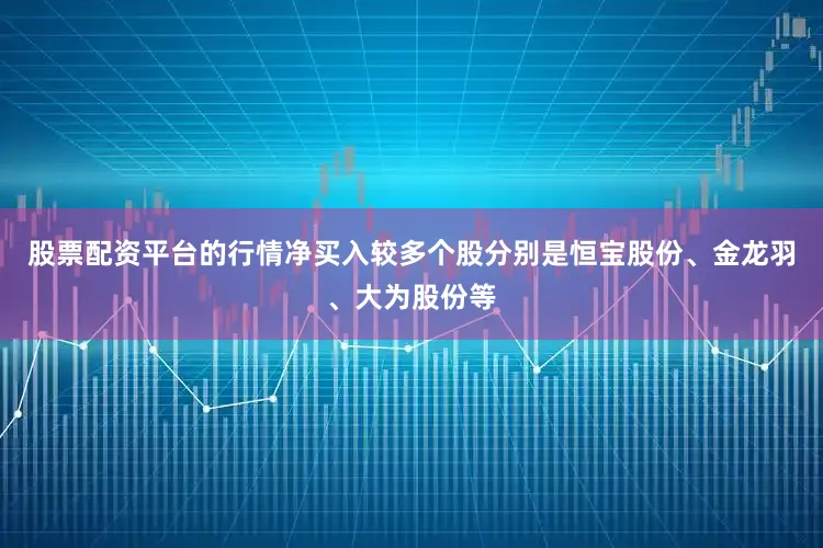 股票配资平台的行情净买入较多个股分别是恒宝股份、金龙羽、大为股份等